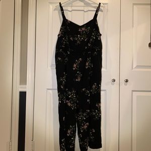Black floral torrid jumpsuit
